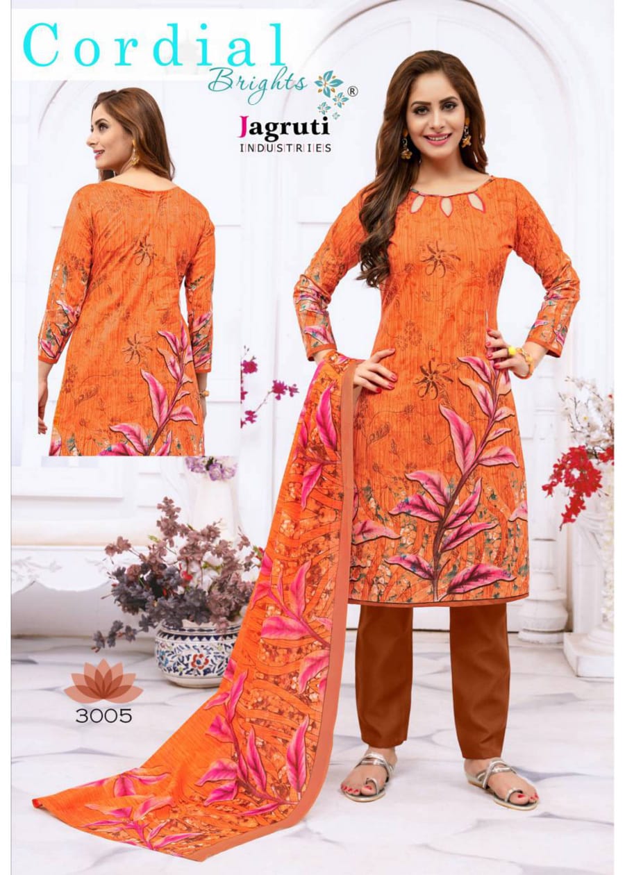 Jagruti Shaheena 3 Pure Cotton Printed Dress Material